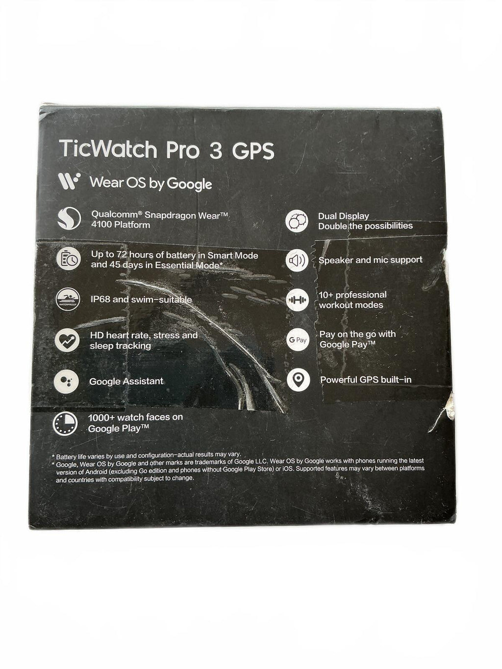 TicWatch Pro 3 GPS Smartwatch with Charger and Manuals - Size Standard