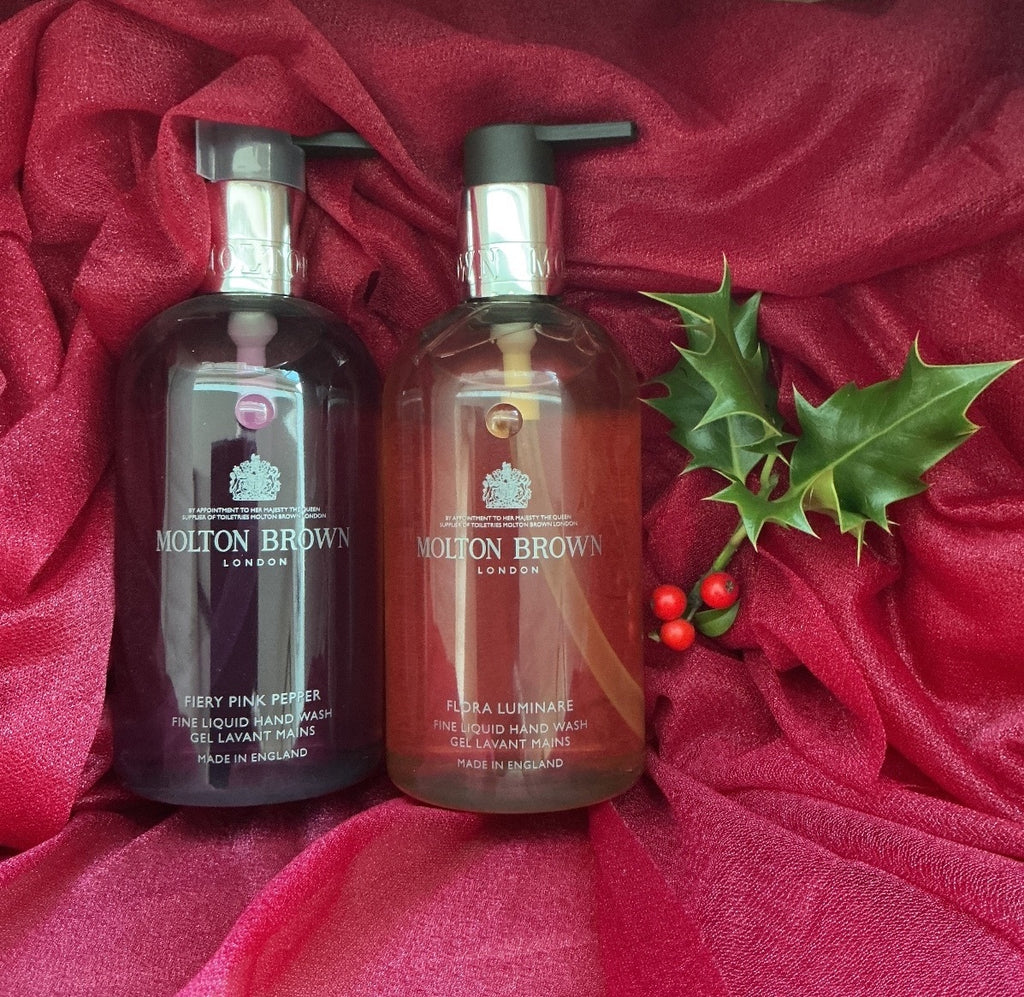 Molton Brown Fiery Pink Pepper & Flora Luminare Hand Wash Duo 2 x 300ml+Giftbag