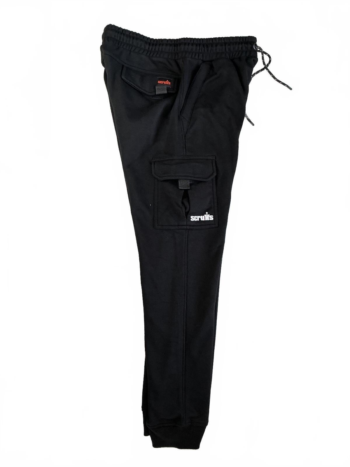 Scruffs Slim Fit Jogger Men's Medium Black Cargo Pockets Comfortable Cotton