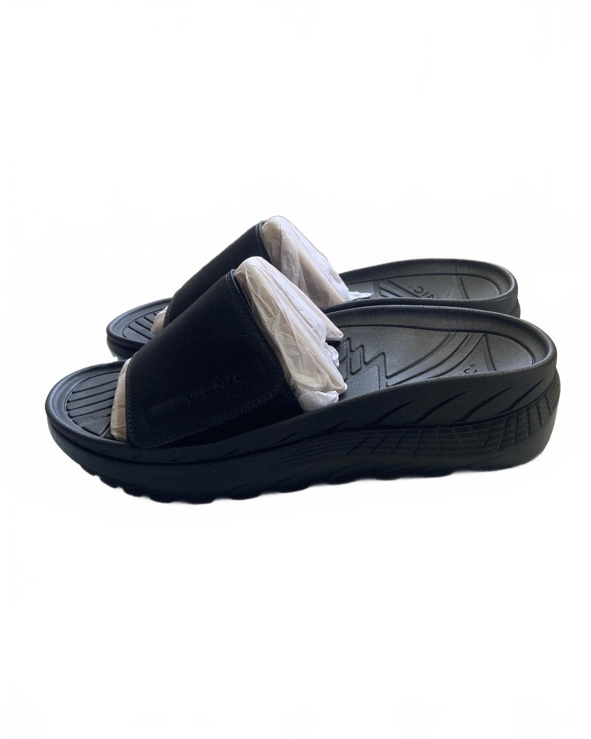 Vionic Black Slide Sandals Size 5.5 Comfortable Orthotic Support Shoes
