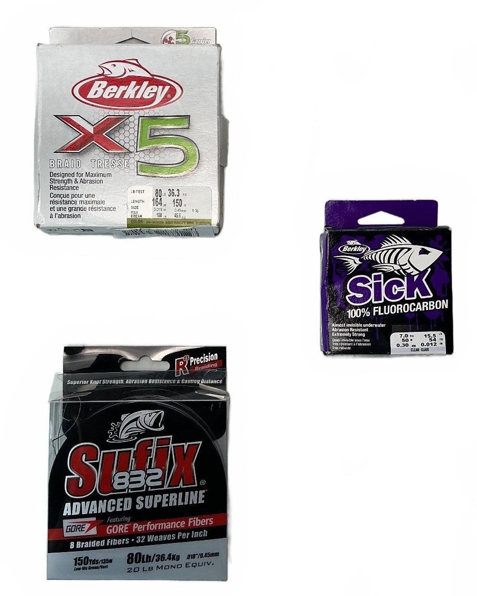 Sufix 832 Advanced Superline 150yd 80lb Braid Fishing Line With *2 Berkley