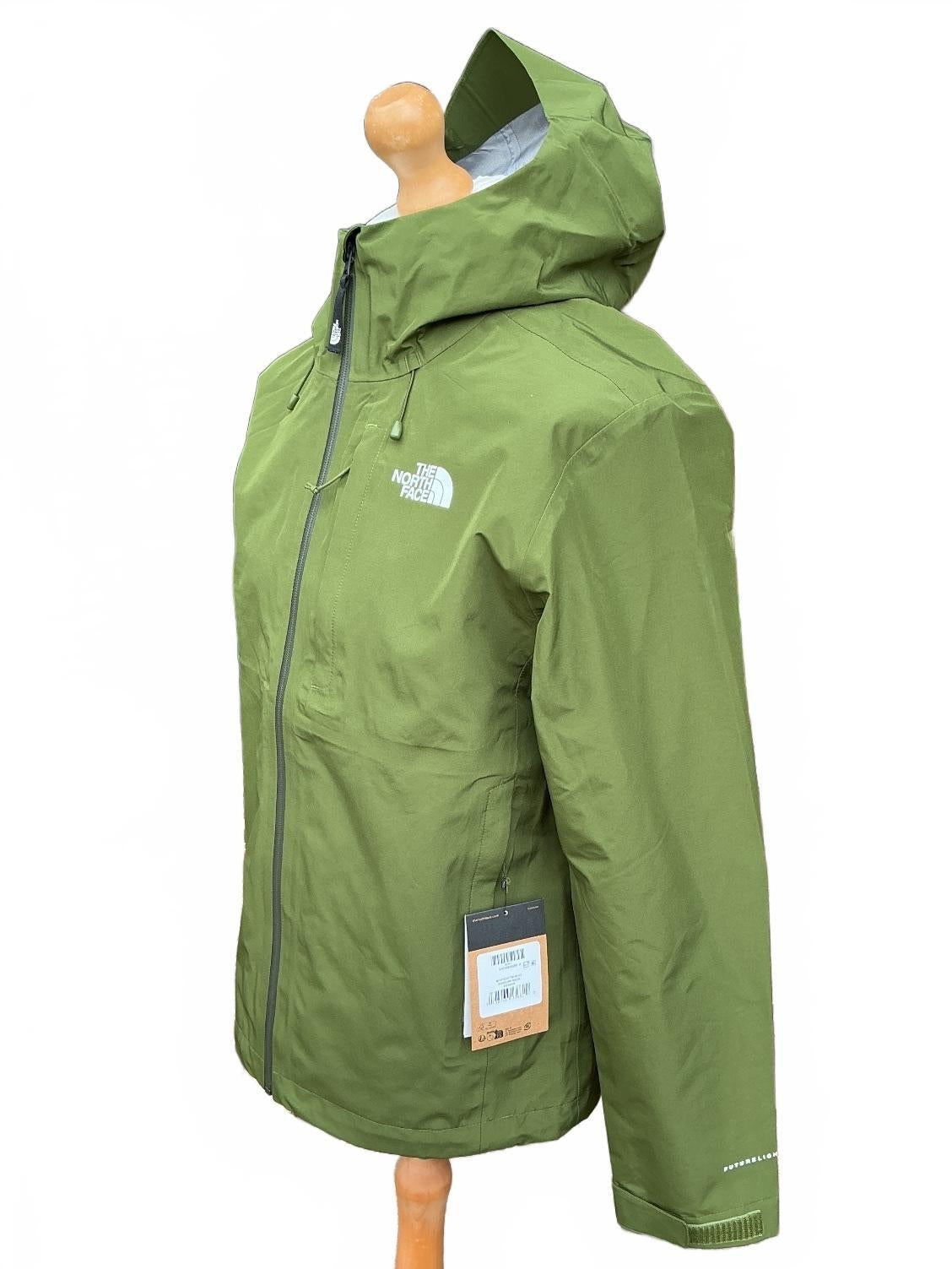 The North Face Futurelight Mens M Green Waterproof Breathable Hooded Jacket