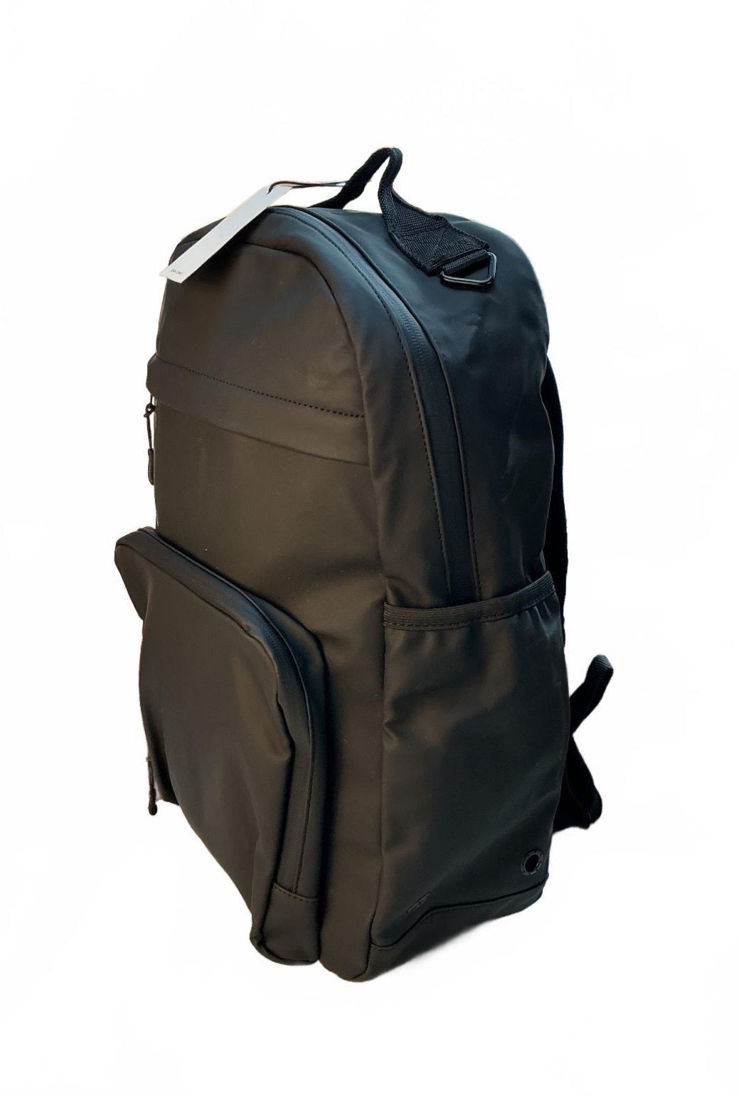 John Lewis Rubberised Backpack Unisex Black Durable