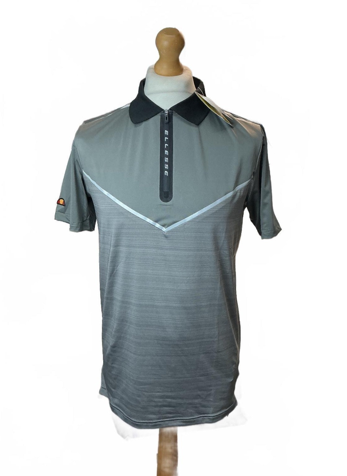 ellesse Fresci Polo Men's S Grey Reflective Technical Golf Shirt