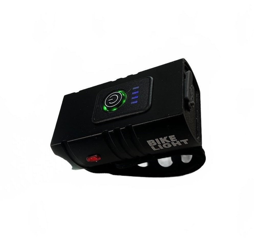 Rechargeable Bicycle Lamp Set Black Front and Rear USB Type-C