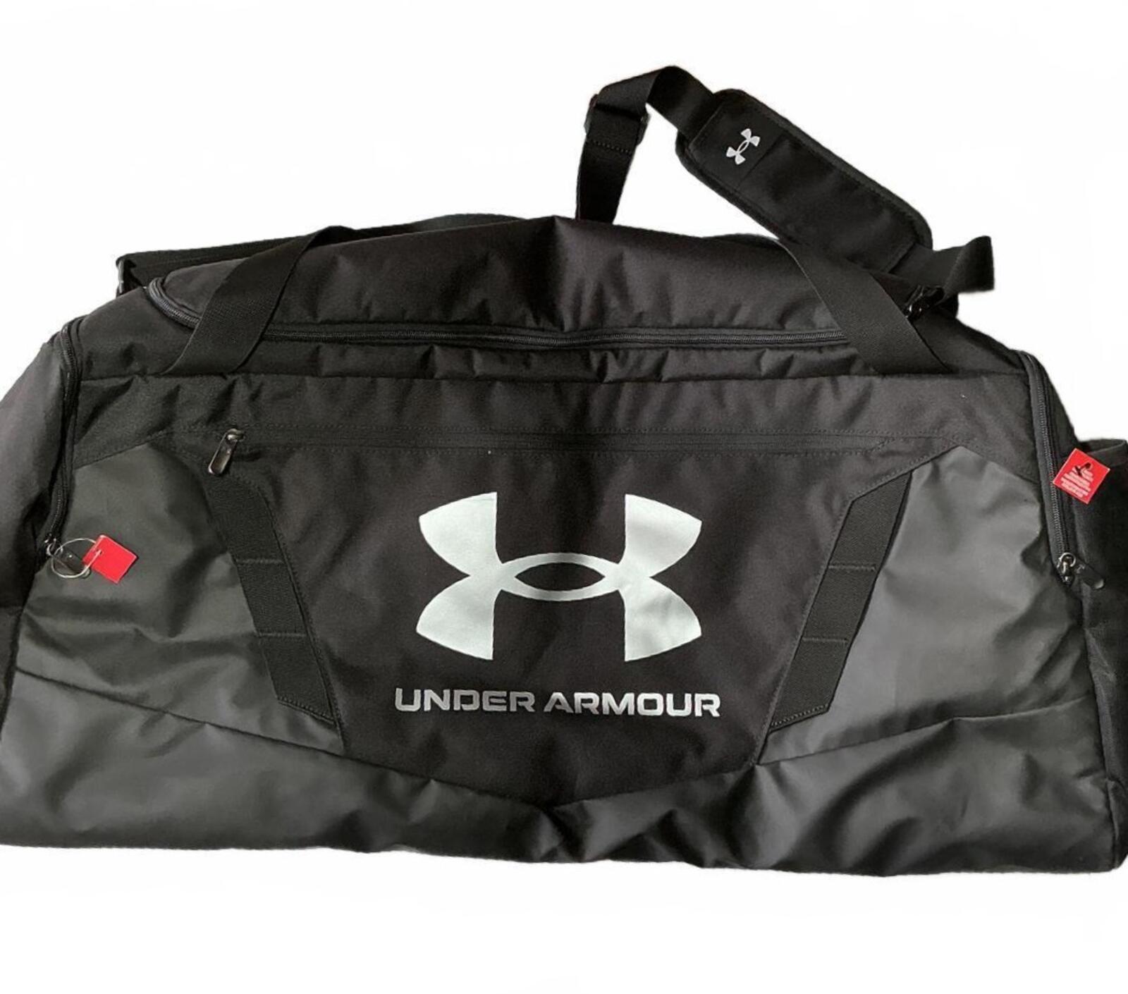 Under Armour Large Black Sports Gym Travel Duffle Bag with Shoulder Strap