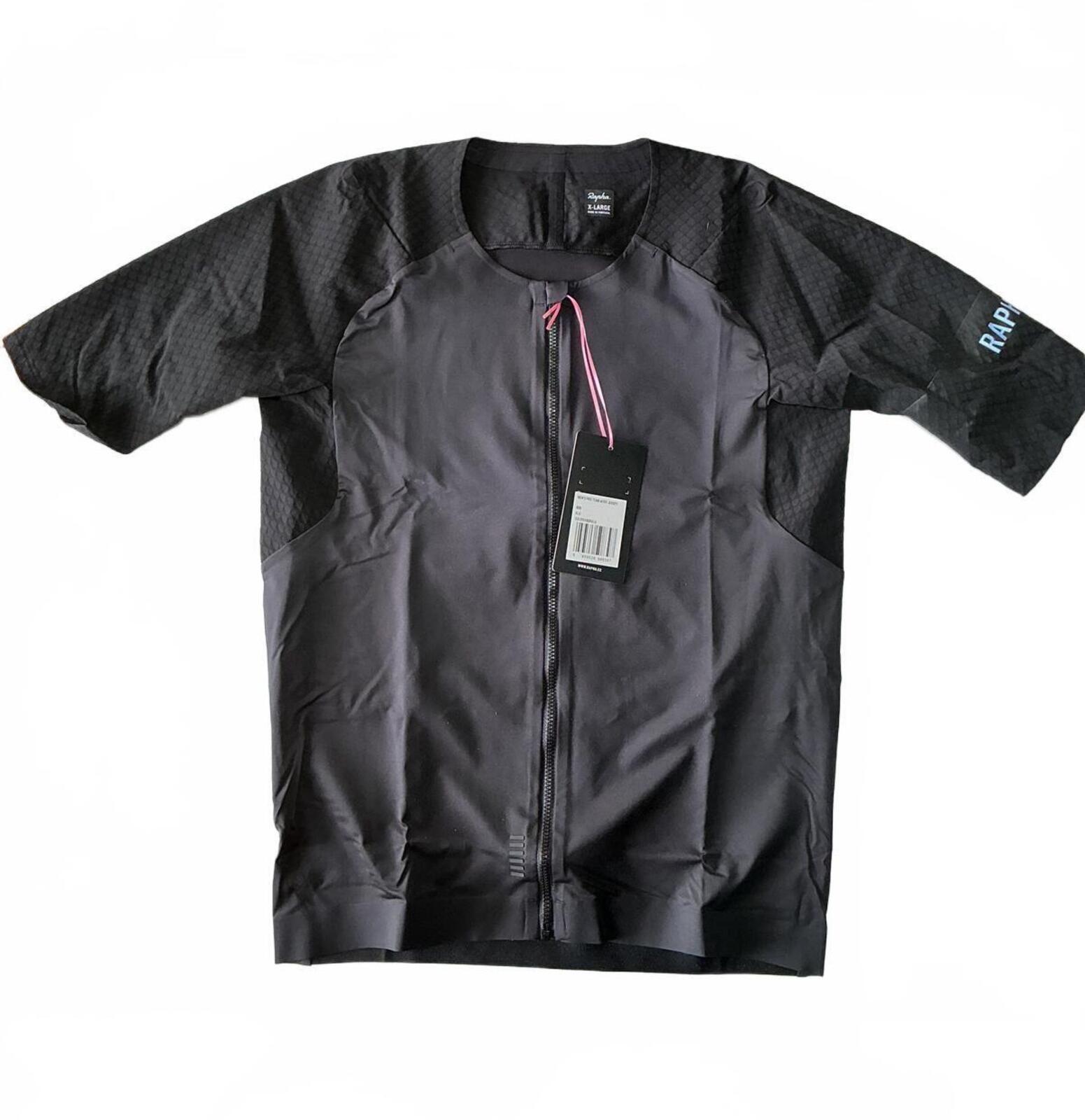 Rapha Men’s Cycling Jersey Black Size Regular XL Lightweight Breathable