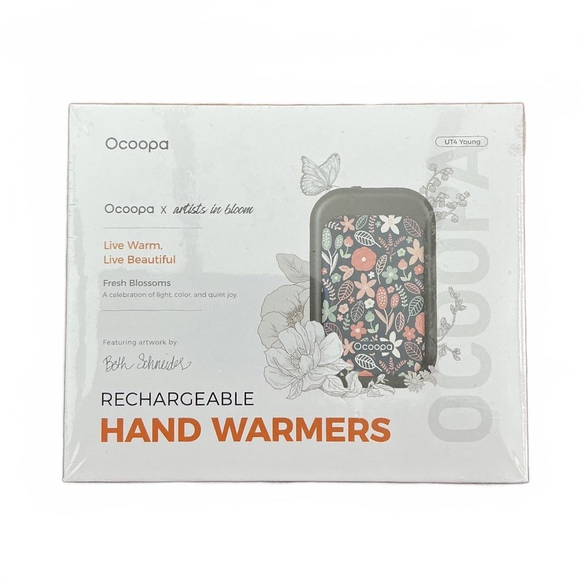 Ocoopa Rechargeable Hand Warmers Unisex Floral Pattern Portable Long-Lasting