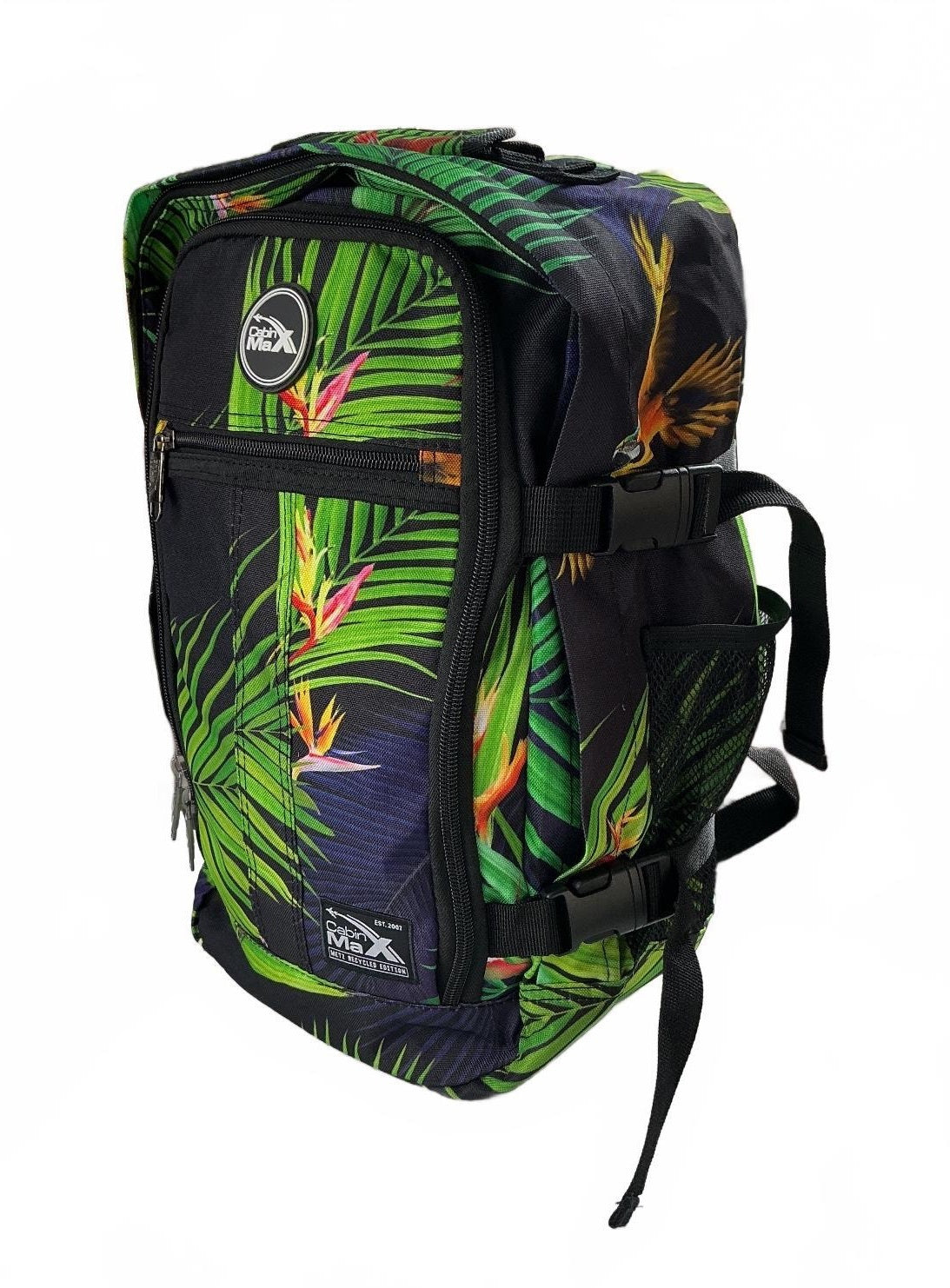Cabin Max Unisex Tropical Print Ryanair Backpack Green Adjustable