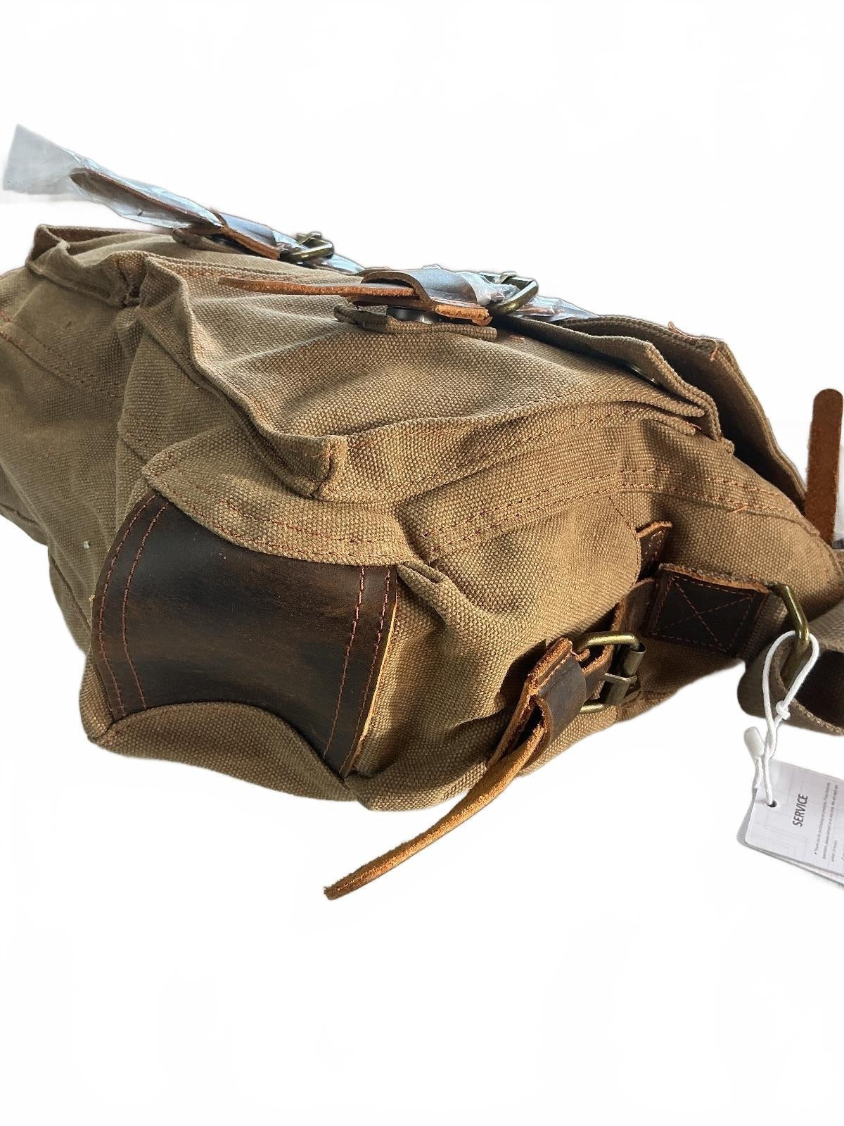 Fandare Brown Canvas Messenger Bag Size Medium