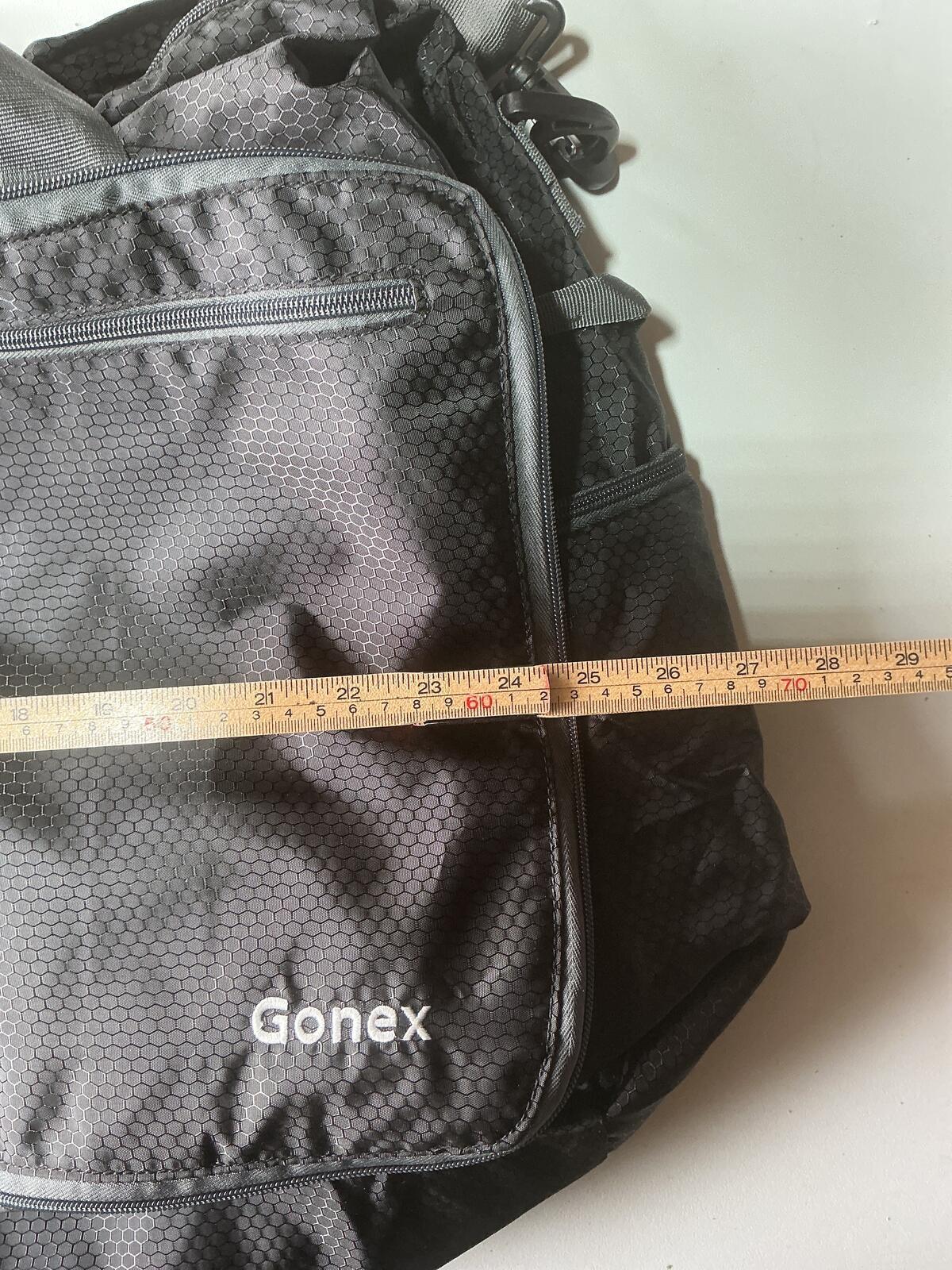 Gonex Large Black Foldable Travel Duffel Bag with Shoulder Strap