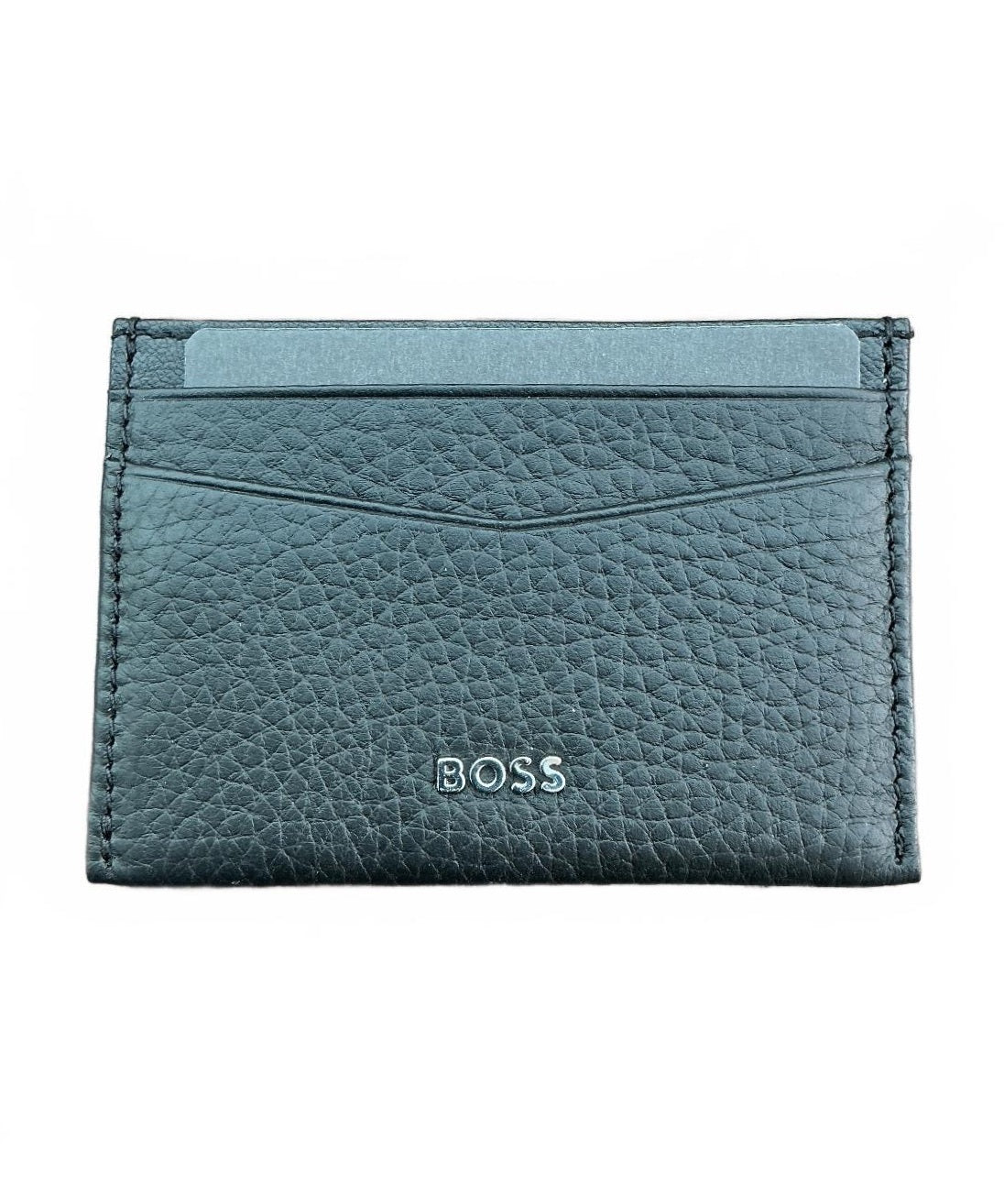Hugo Boss New Black Men Card Holder Leather RFID Blocking Stylish