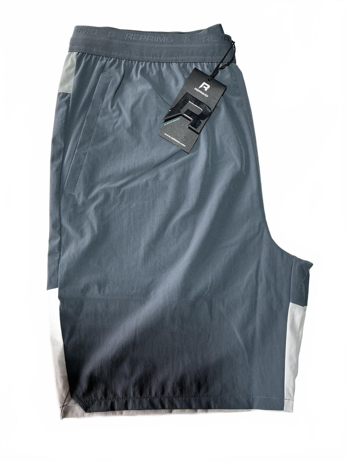 *New* Reprimo Men's Grey and Light Grey Flight Sports Shorts Size Regular Xl
