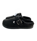 Sisttke Winter Clogs Women's Size 7.5 Black Suede Adjustable Strap Faux Fur