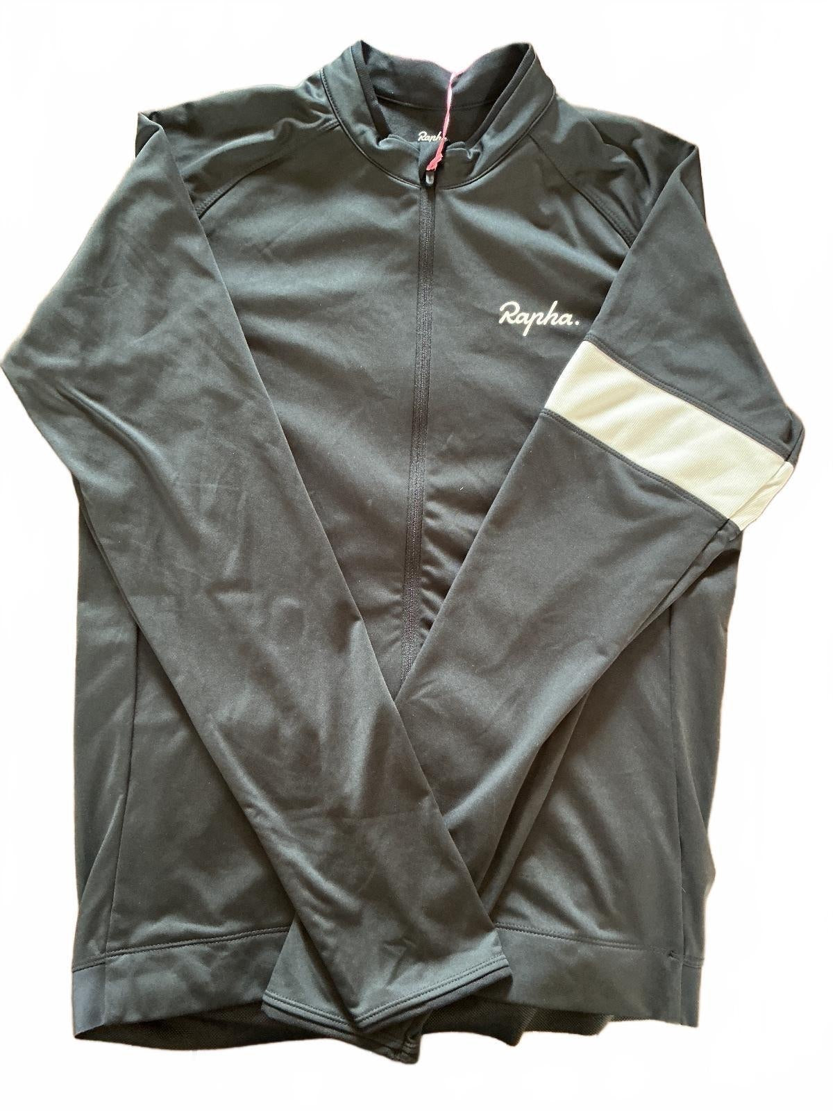 *NEW* Ladies Rapha Black Long Sleeve Cycling Jersey Size Large Lightweight