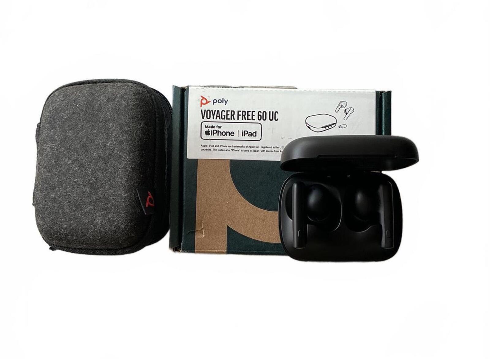 Poly Voyager Free 60 UC Wireless Earbuds Bluetooth Headphones Black