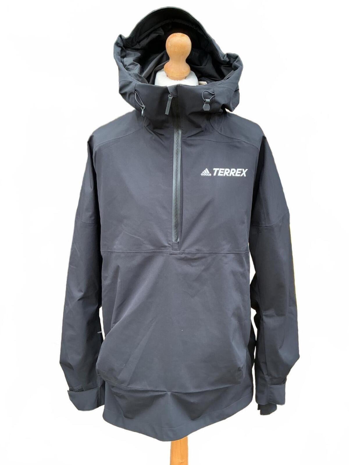 Adidas Terrex 2L Waterproof Hooded Jacket — Black — Men's XL