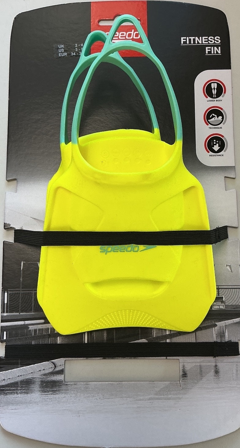 Speedo Biofuse Fitness Fin Unisex UK 2-4 Yellow Comfortable Training