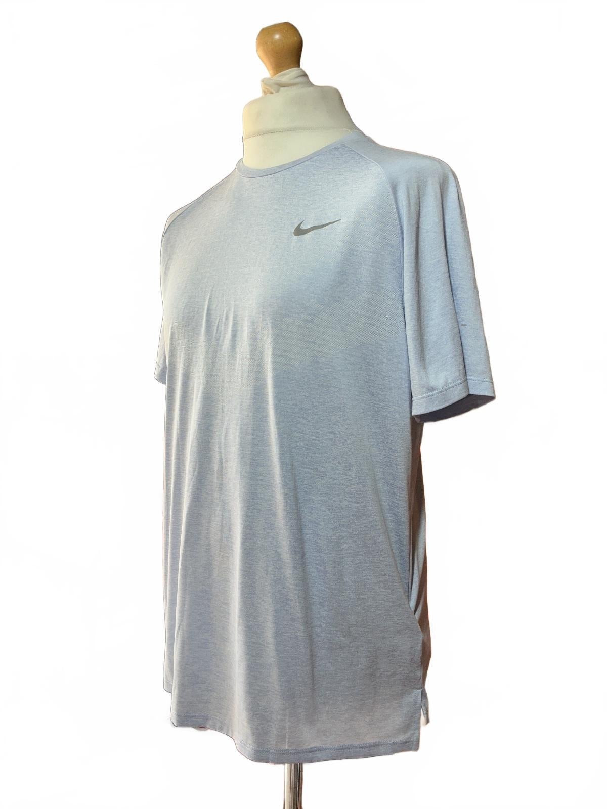 *NEW* Nike Men's Running Dri-FIT Stride Short Sleeve Top Grey Size M