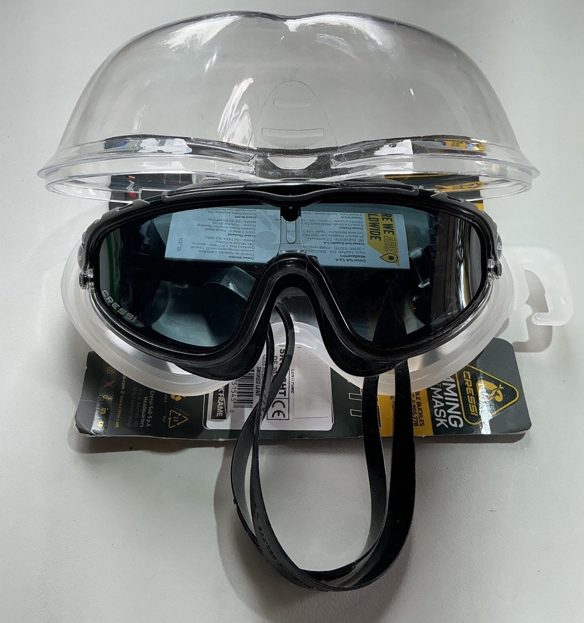 *NEW* Cressi Skylight Goggles Size A Black Anti-Fog Anti-Scratch Mask