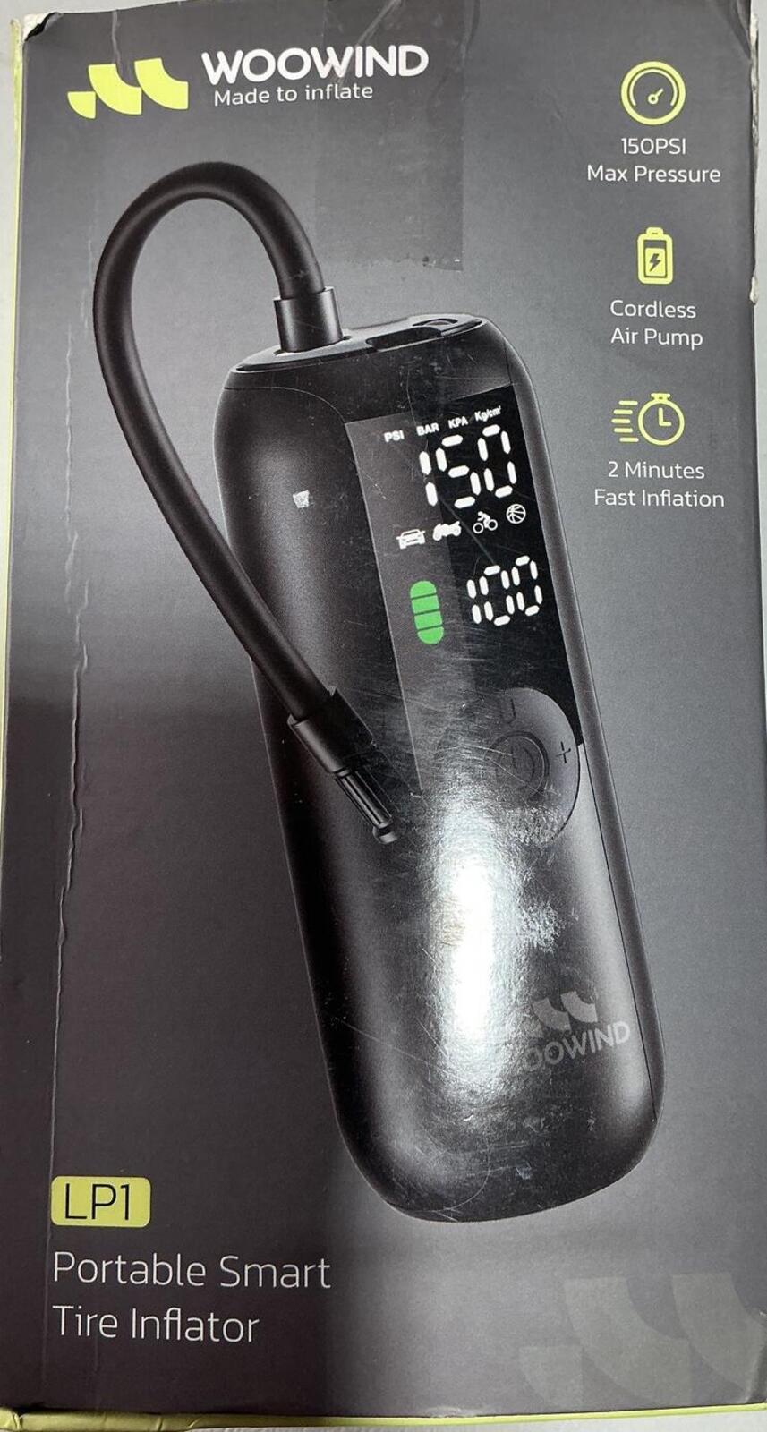 Woowind LP1 Portable Smart Tyre Inflator Cordless Air Pump 446g