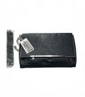 Religion Black Leather Clutch Bag