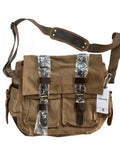 Fandare Brown Canvas Messenger Bag Size Medium