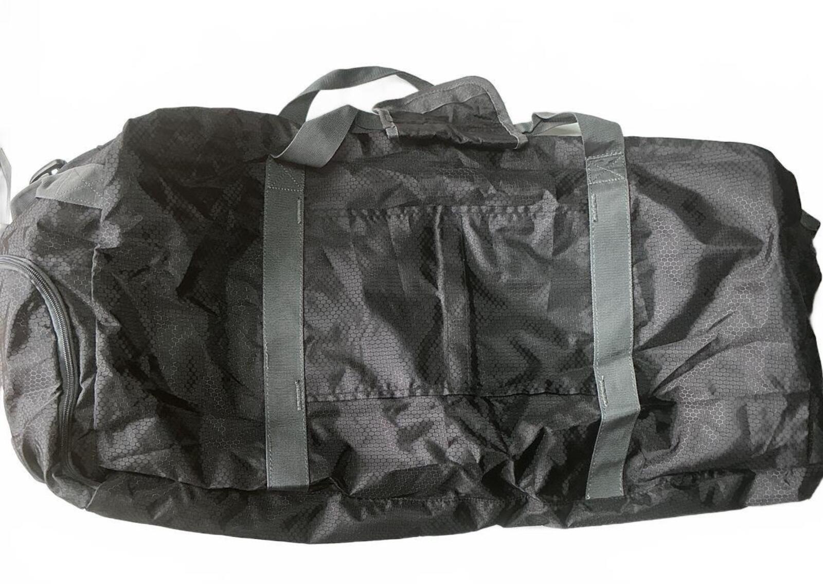 Gonex Large Black Foldable Travel Duffel Bag with Shoulder Strap