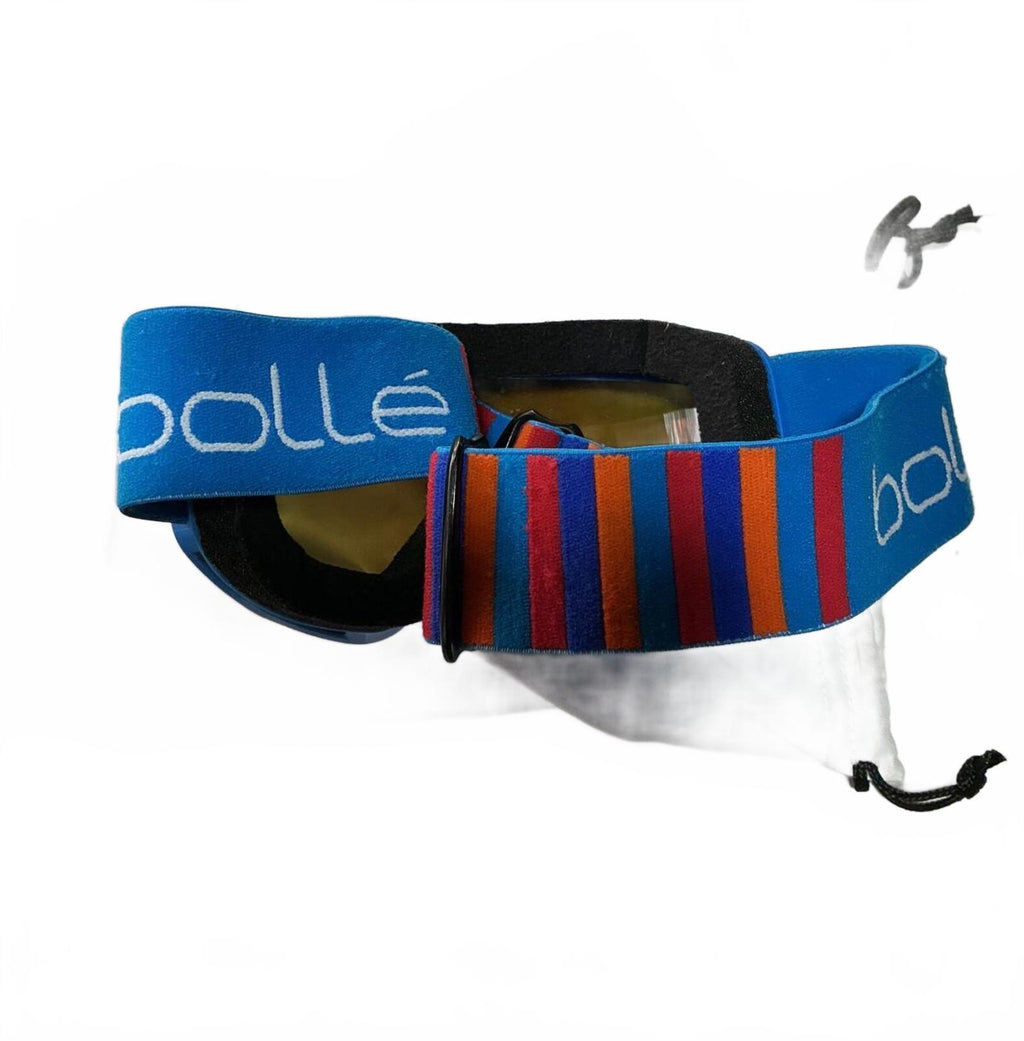 bollé Rocket Plus Ski Goggles Blue with Orange Lens Fit Small 6+ Years