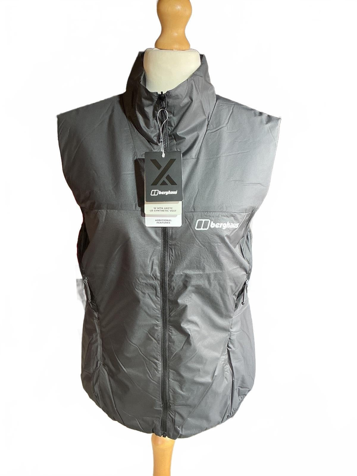 *NEW* Berghaus W MTN Arete LB Synthetic Vest Grey Black UK 14