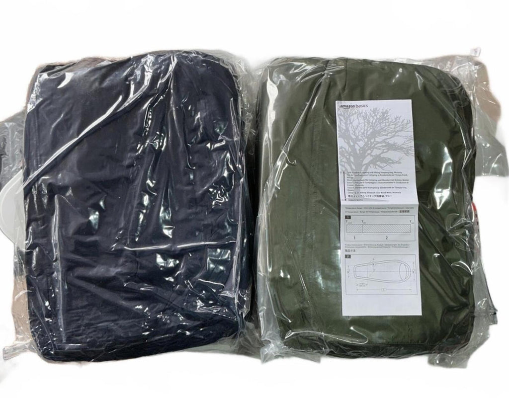 Two Amazon Basics Cold Weather Sleeping Bag Mummy Style Size Regular