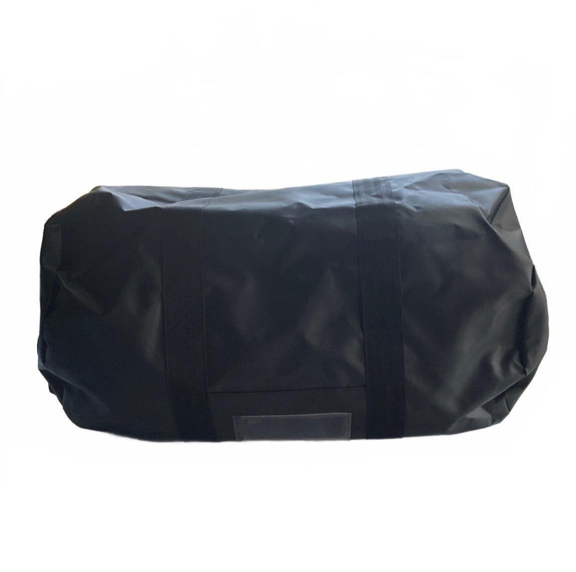 Seahawk Large Black Waterproof Duffel Bag with Shoulder Straps and Zipper Close