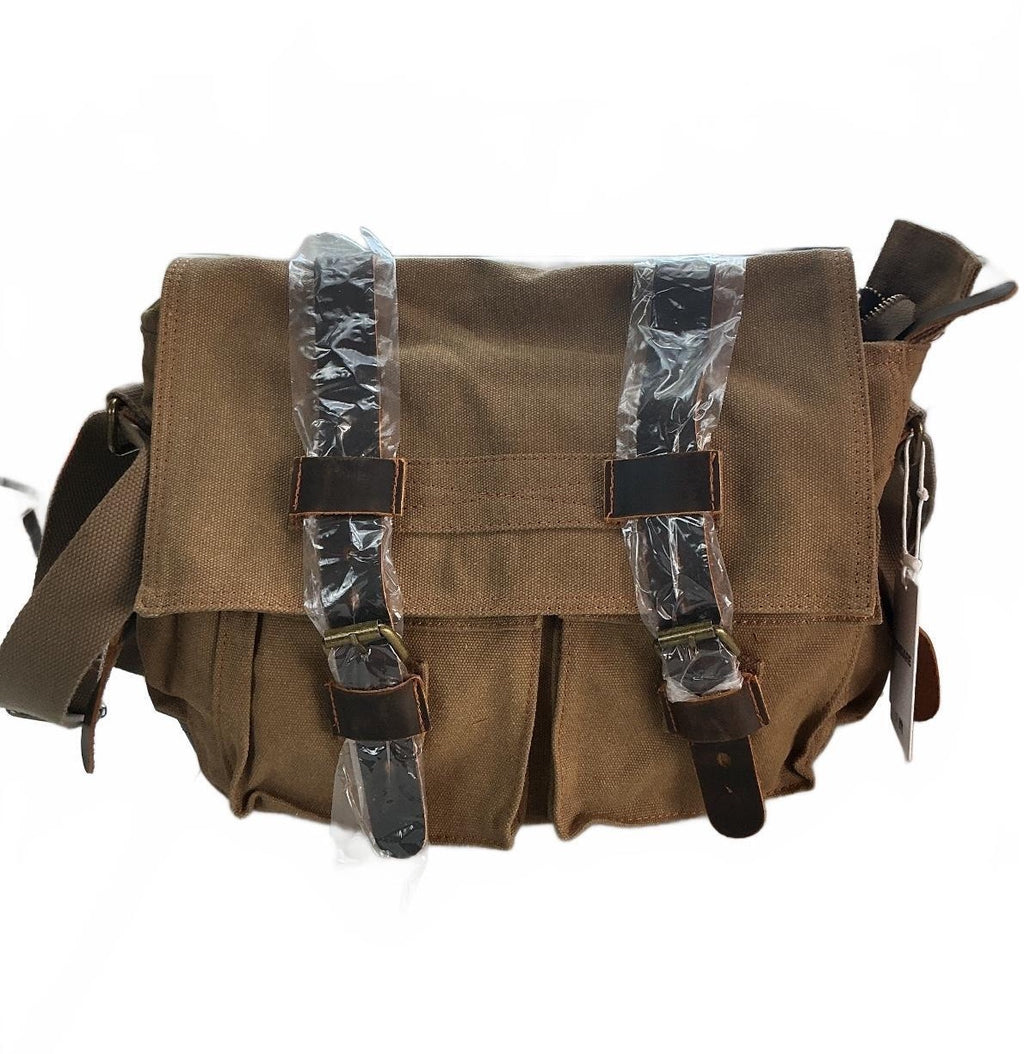 Fandare Brown Canvas Messenger Bag Size Medium