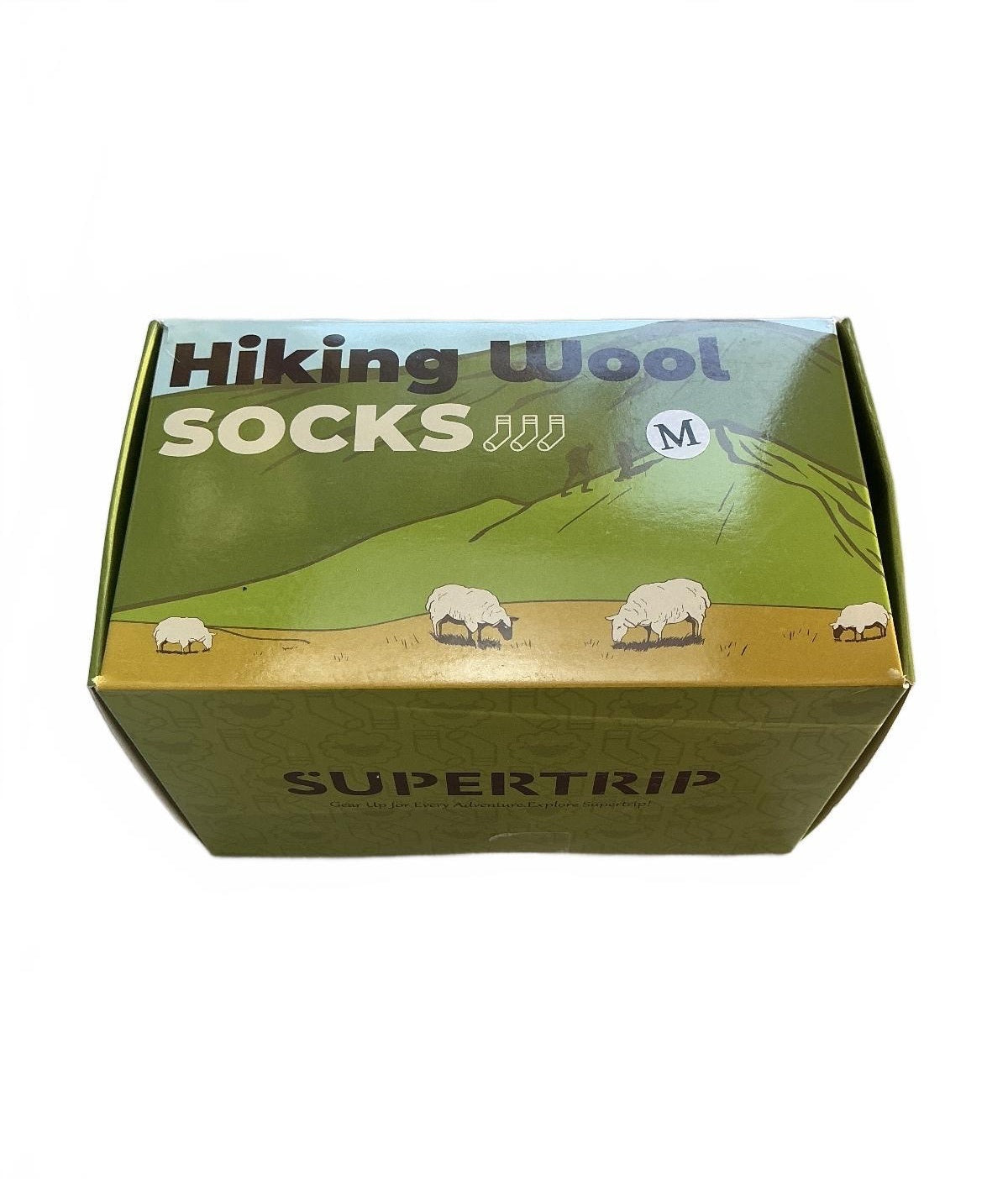Supertrip Hiking Wool Socks Medium Size 3-5Uk Comfortable Fit
