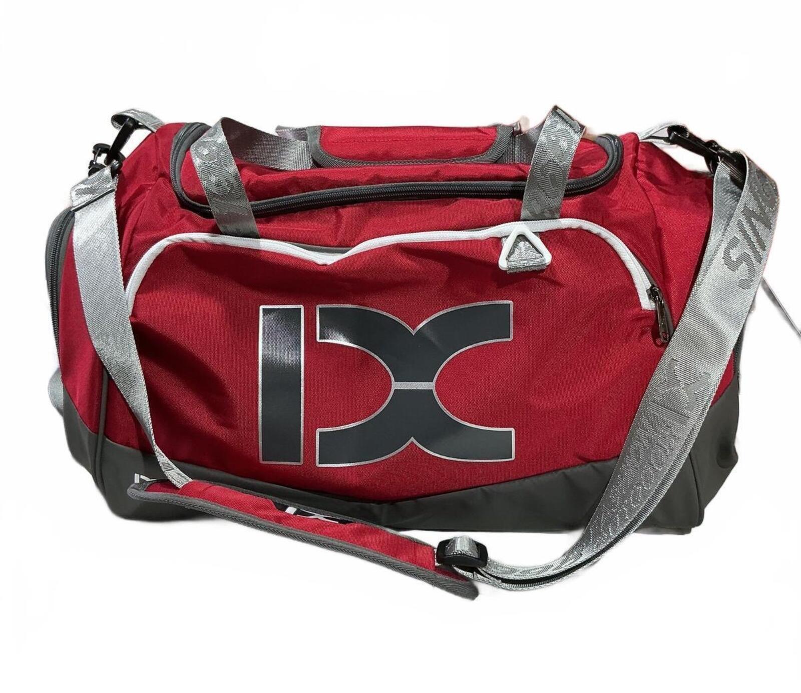 INOXTO Red and Grey Outdoor Duffle Bag with Adjustable Strap Size Large 40L