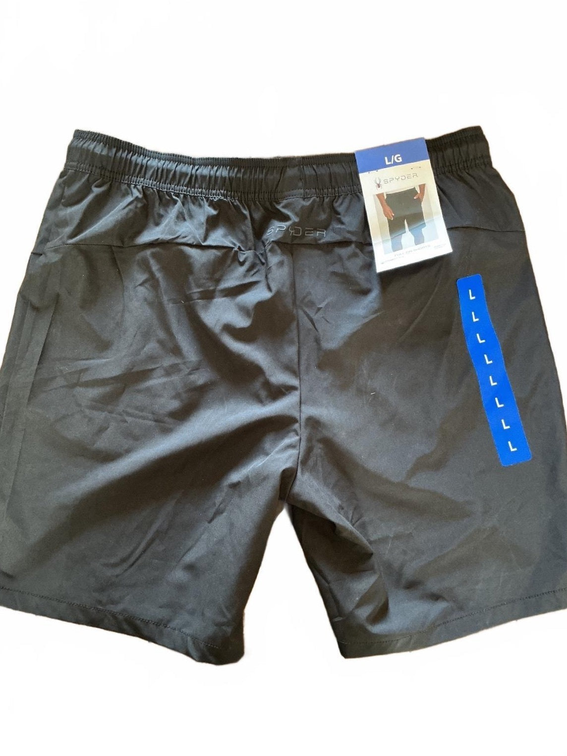 Spyder Men's Black Athletic Shorts Size L Large Lightweight Comfort