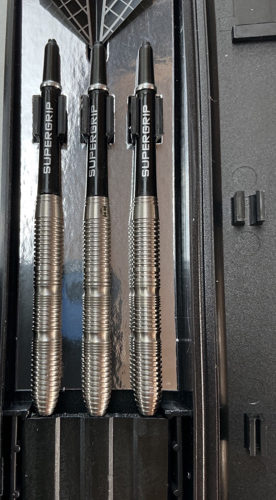 Harrows NX-Elite 90% 23g Men's Steel Tip Darts Supergrip Black Case