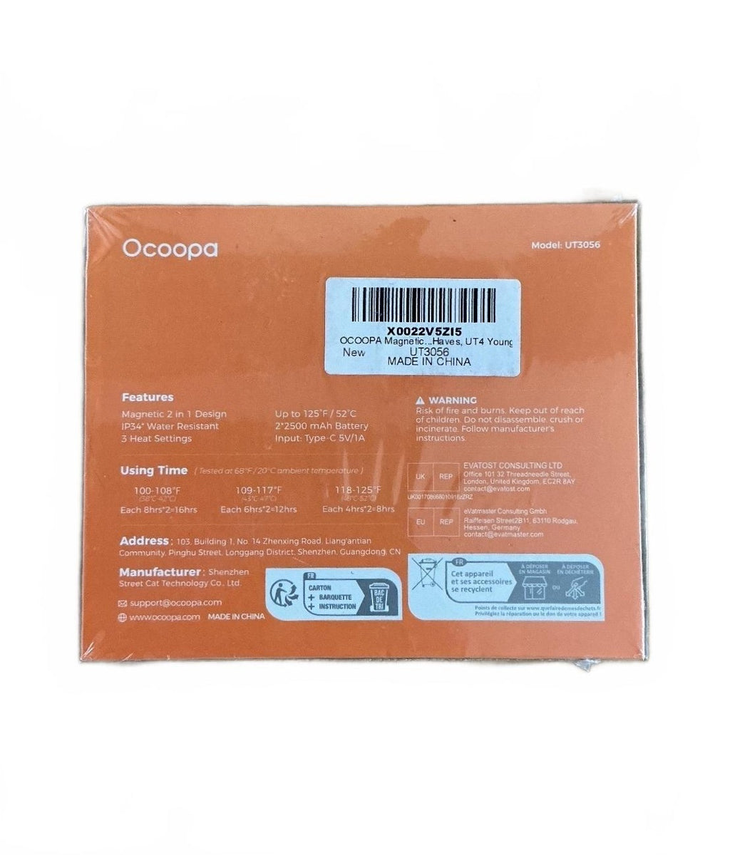 Ocoopa UT4 Young Rechargeable Hand Warmer New Black Magnetic Design