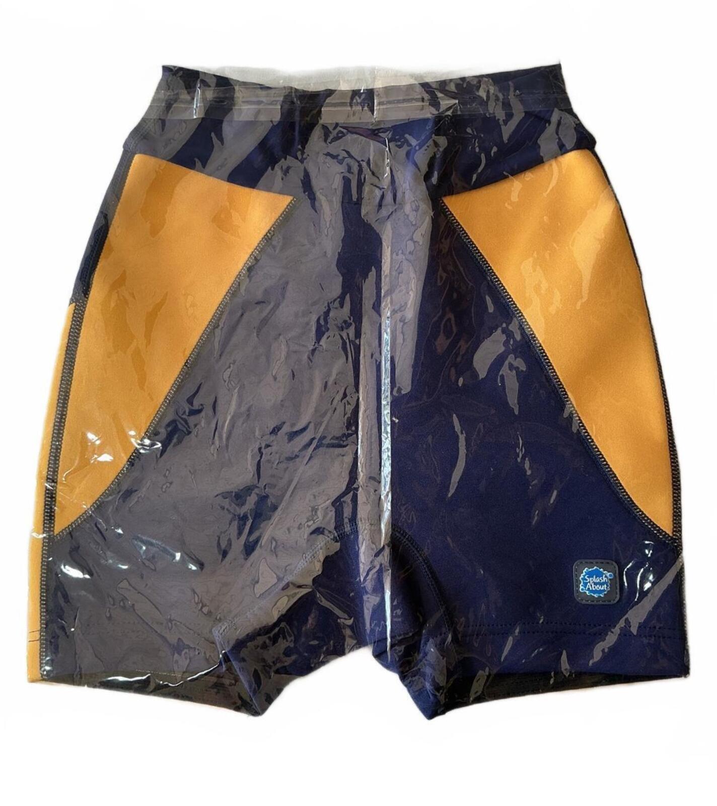 Splash About Navy Blue and Orange Swim Shorts Size Regular Xs