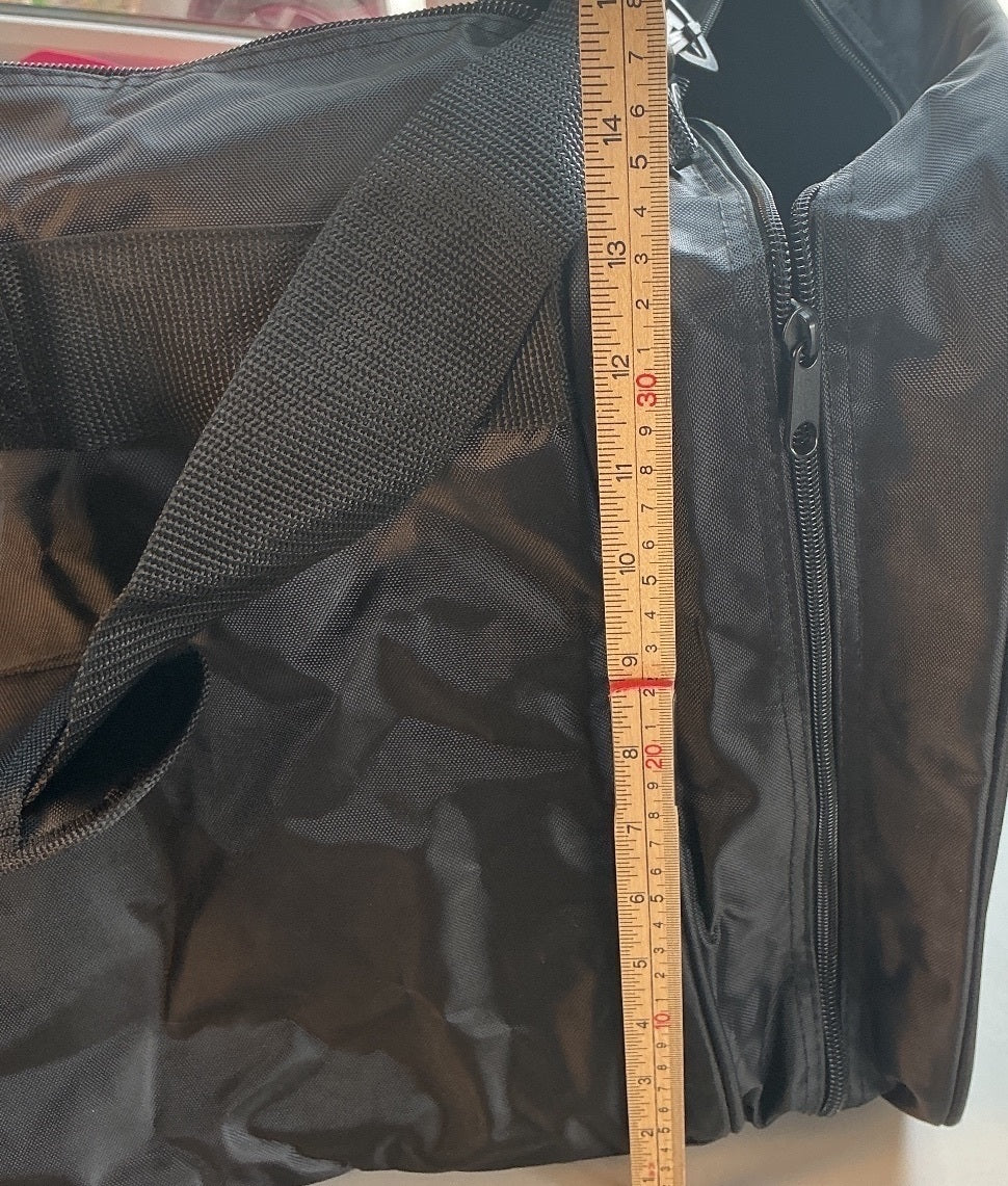 Quadra Black Large Sports Duffel Bag Size With Pockets