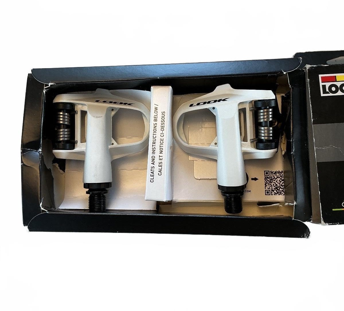 Look KÉO 2 MAX Road Clipless Pedals White Lightweight Stainless Steel