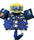 Gogokids Kids Life Jacket Vest Size Medium with Zoggs Goggles 19-30kg