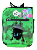 Tinc Green Camouflage Lunch Bag with Fun Character Design - Compact Size