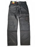 Scruffs Worker Trouser Men's 34L Black Durable Workwear Cargo Pockets