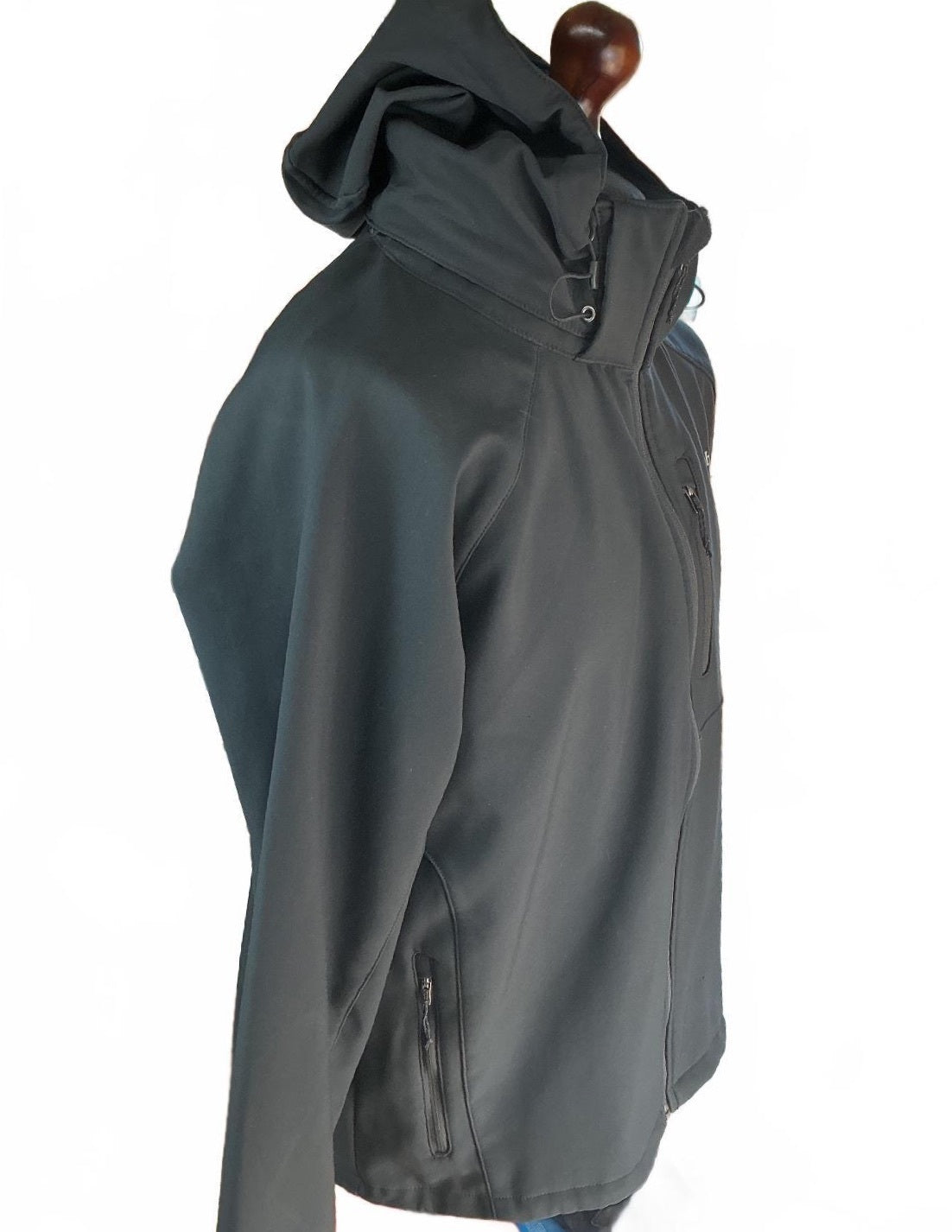 Columbia Cascade Softshell Jacket Men XL Black Waterproof Hooded Outdoor