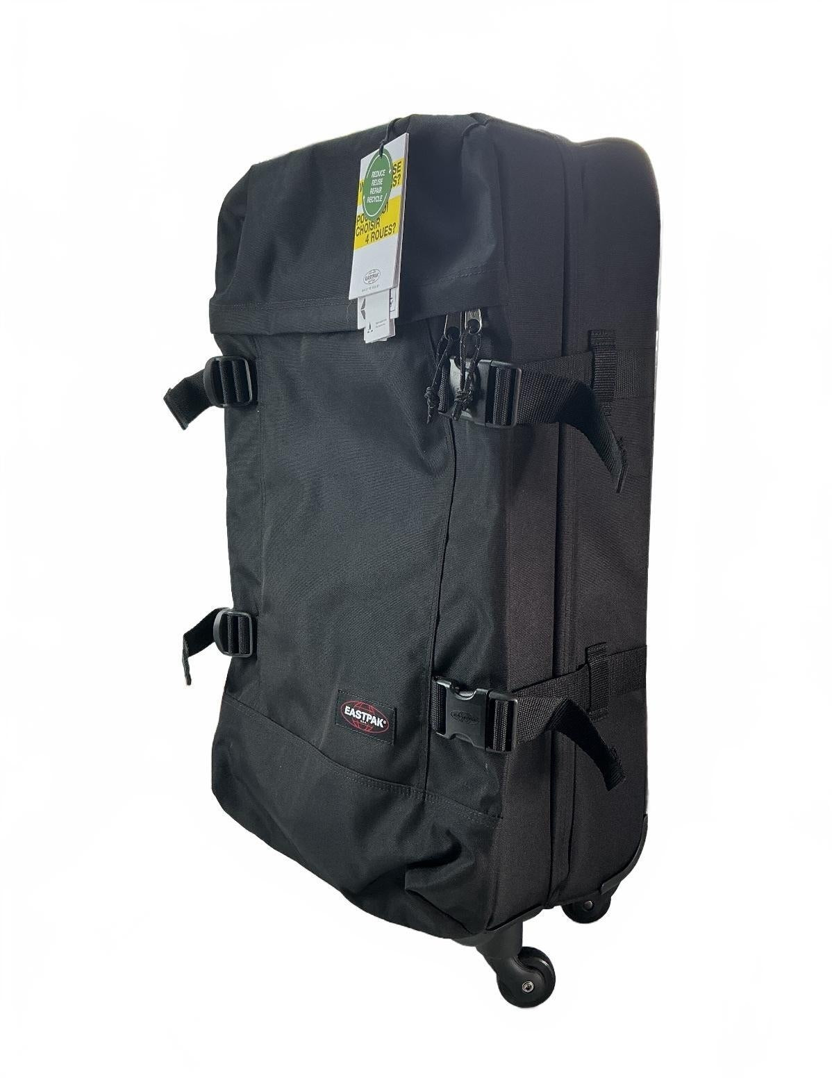 Eastpak Trans4 M 68L Unisex Black Travel Trolley Suitcase with 4 Wheels