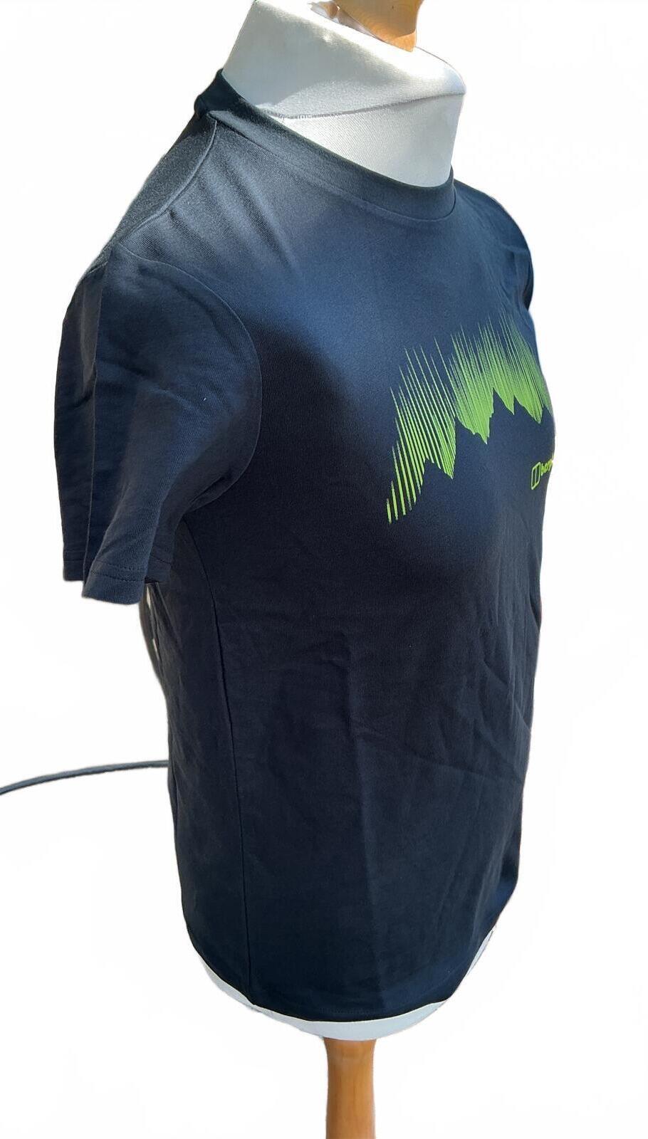 *NEW* Berghaus Mountain Strike Tee Black/Neon Green T-Shirt Size XS