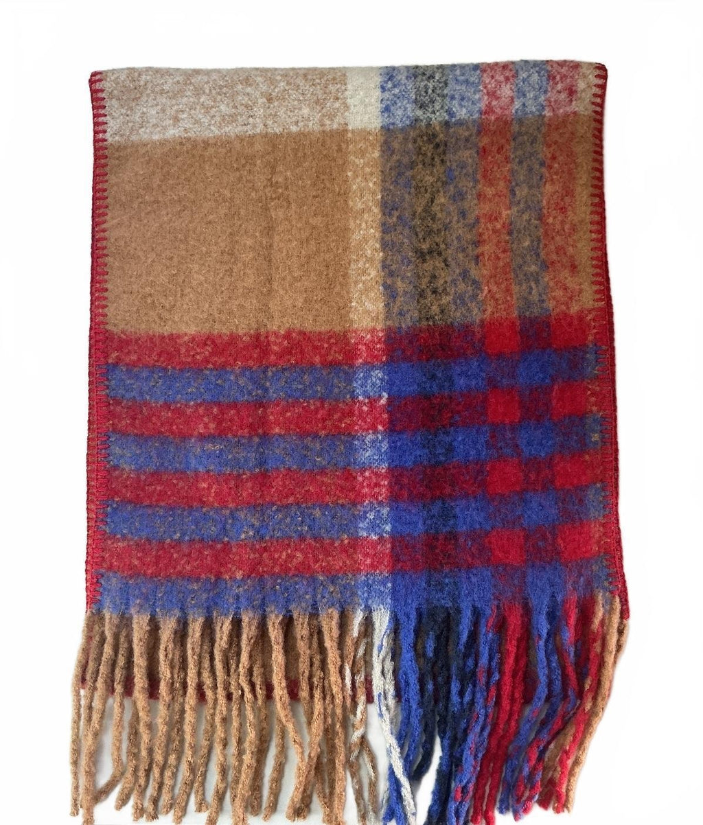Radley London Scarf Women Multi Colour Checked Pattern Soft Warm 100x42cm