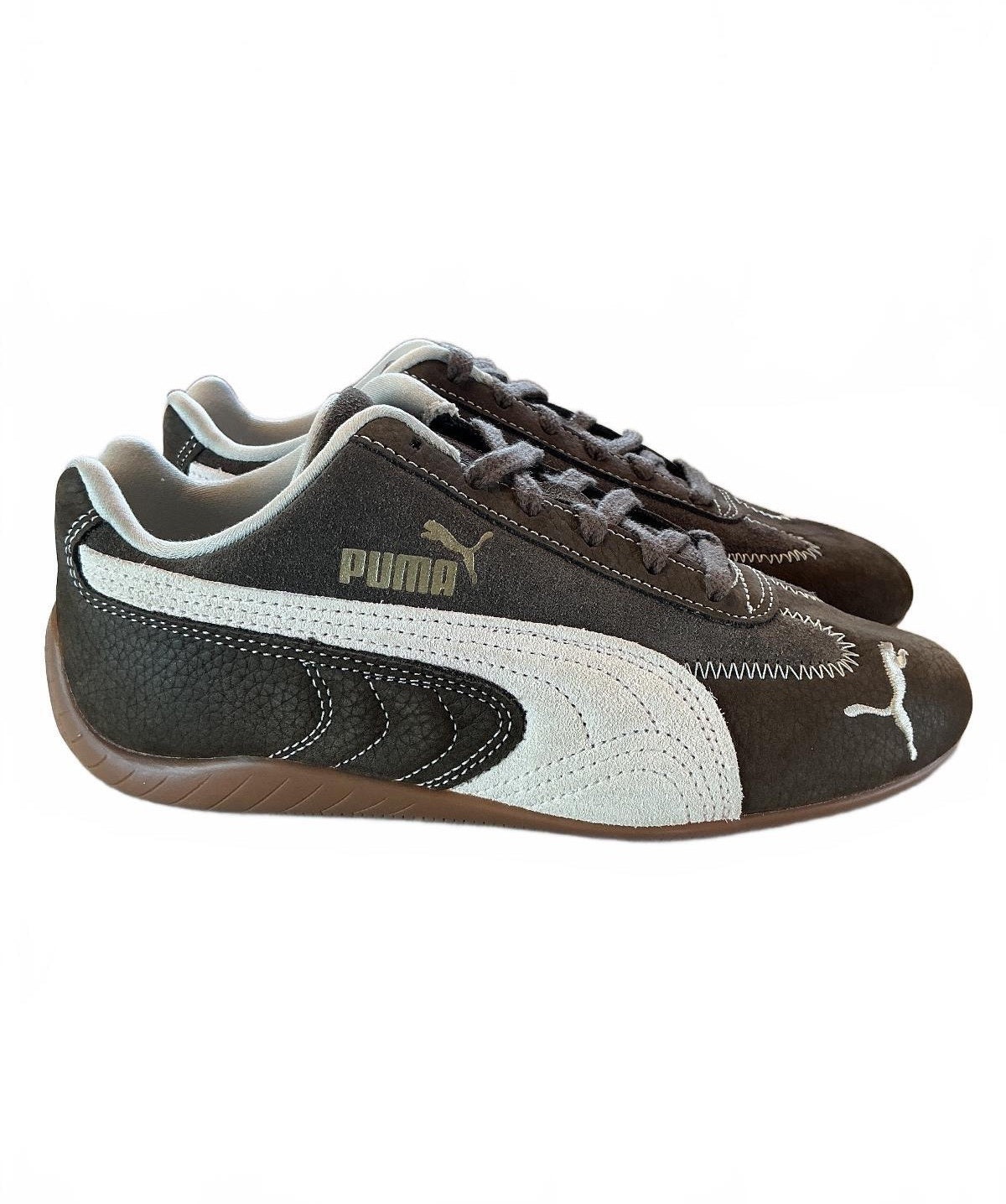 Puma Speedcat Wine Club Womens 3.5 Chocolate-Jasmine Flower Trainers Size 3.5Uk