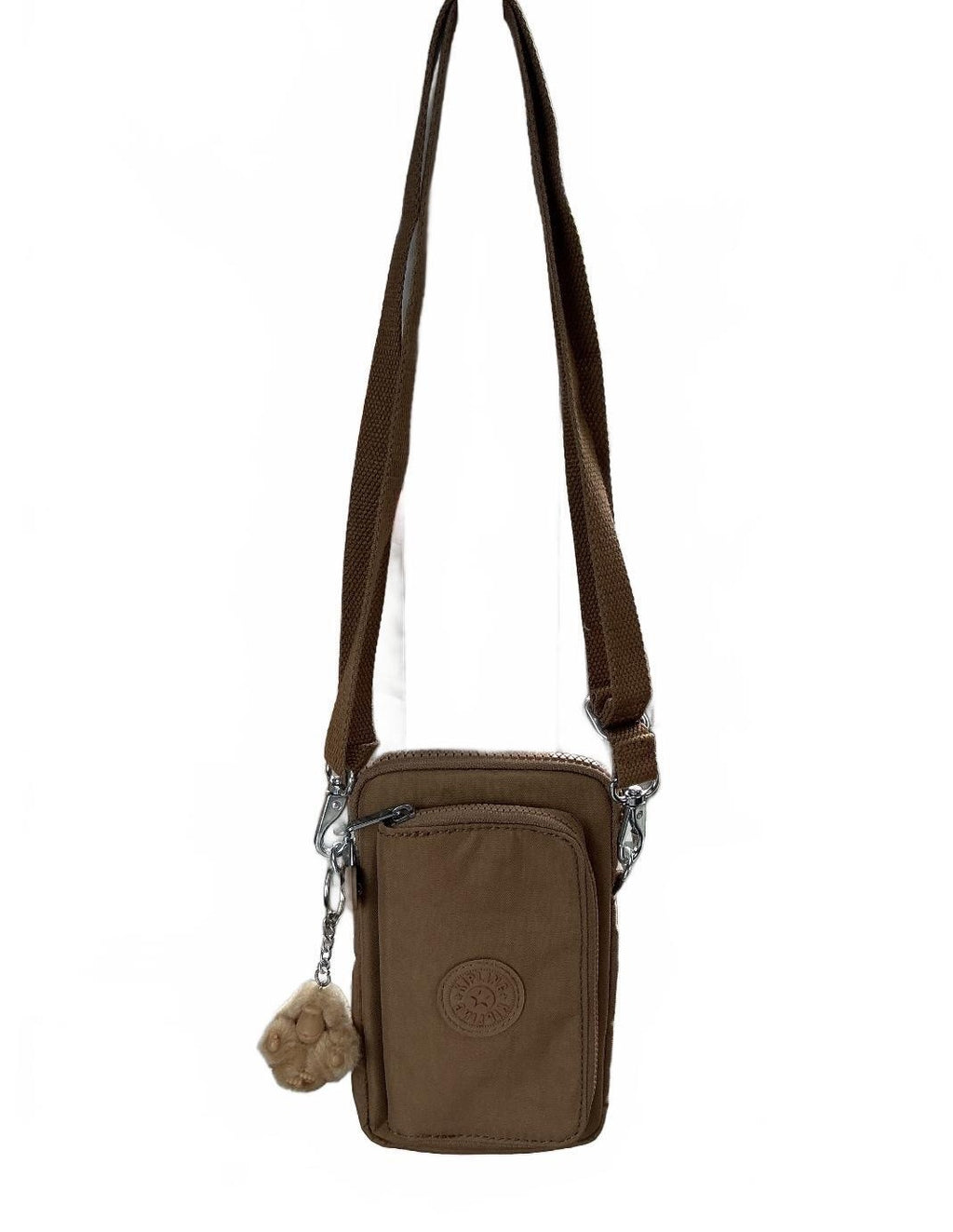 Kipling Telmo Light Unisex Small Crossbody Bag Tan Adjustable Strap